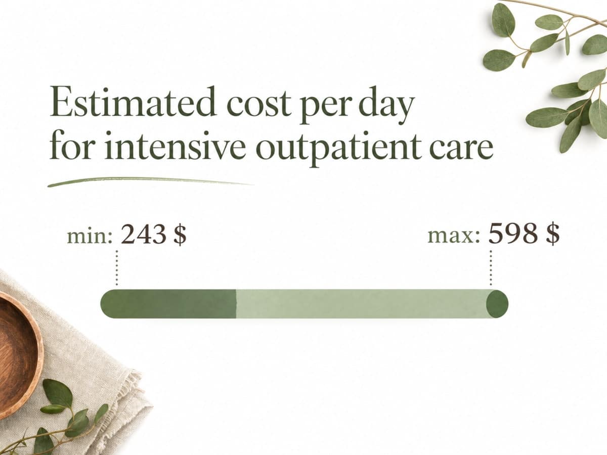 Chart showing Estimated cost per day for intensive outpatient care