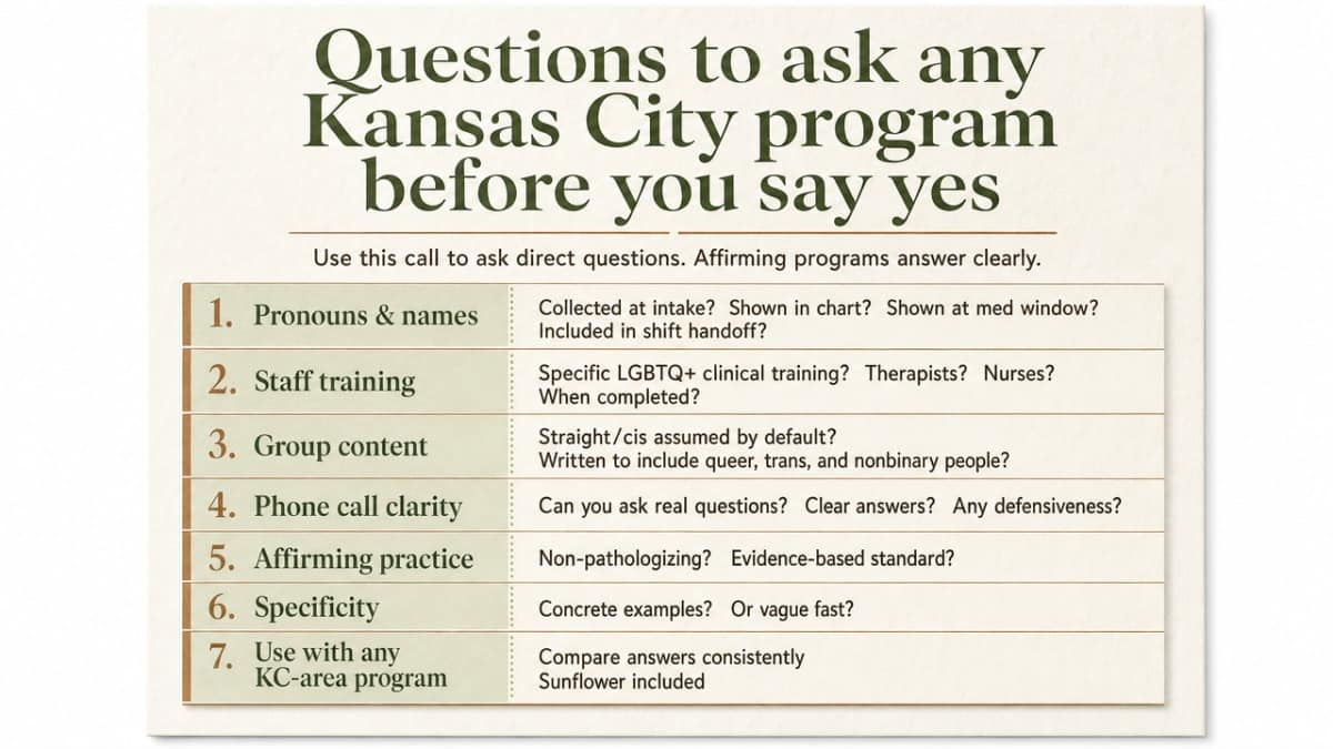 Visualize the section's list of concrete vetting questions as a structured checklist infographic, directly reflecting the seven categories the article recommends asking about