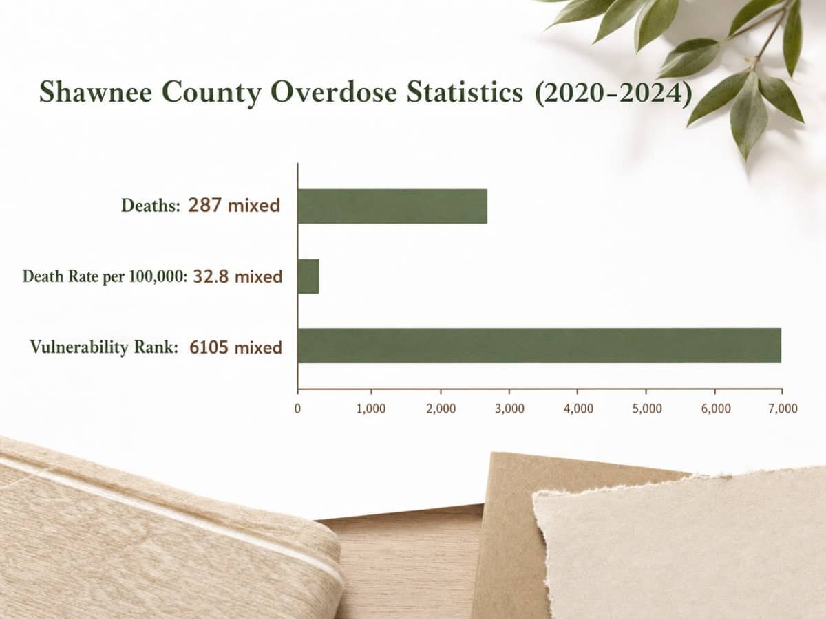 Chart showing Shawnee County Overdose Statistics (2020-2024)