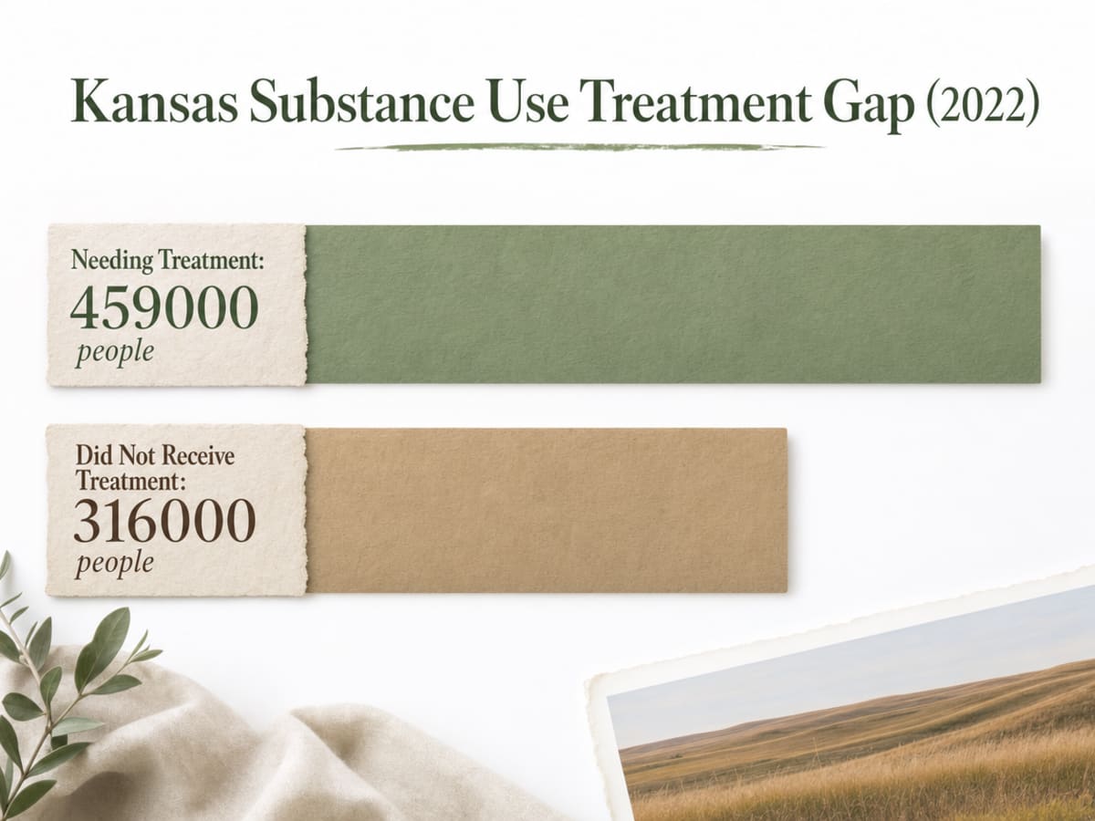 Chart showing Kansas Substance Use Treatment Gap (2022)