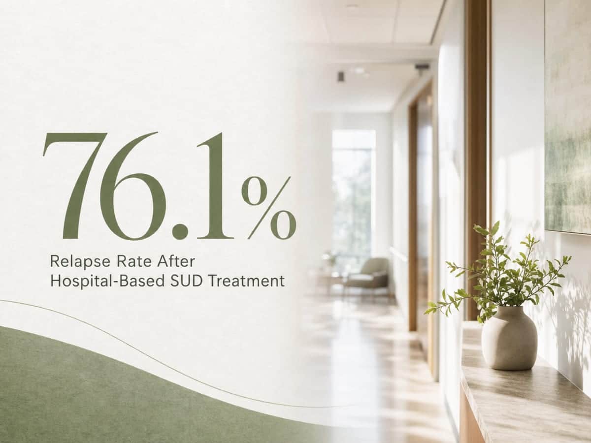Infographic showing Relapse Rate After Hospital-Based SUD Treatment