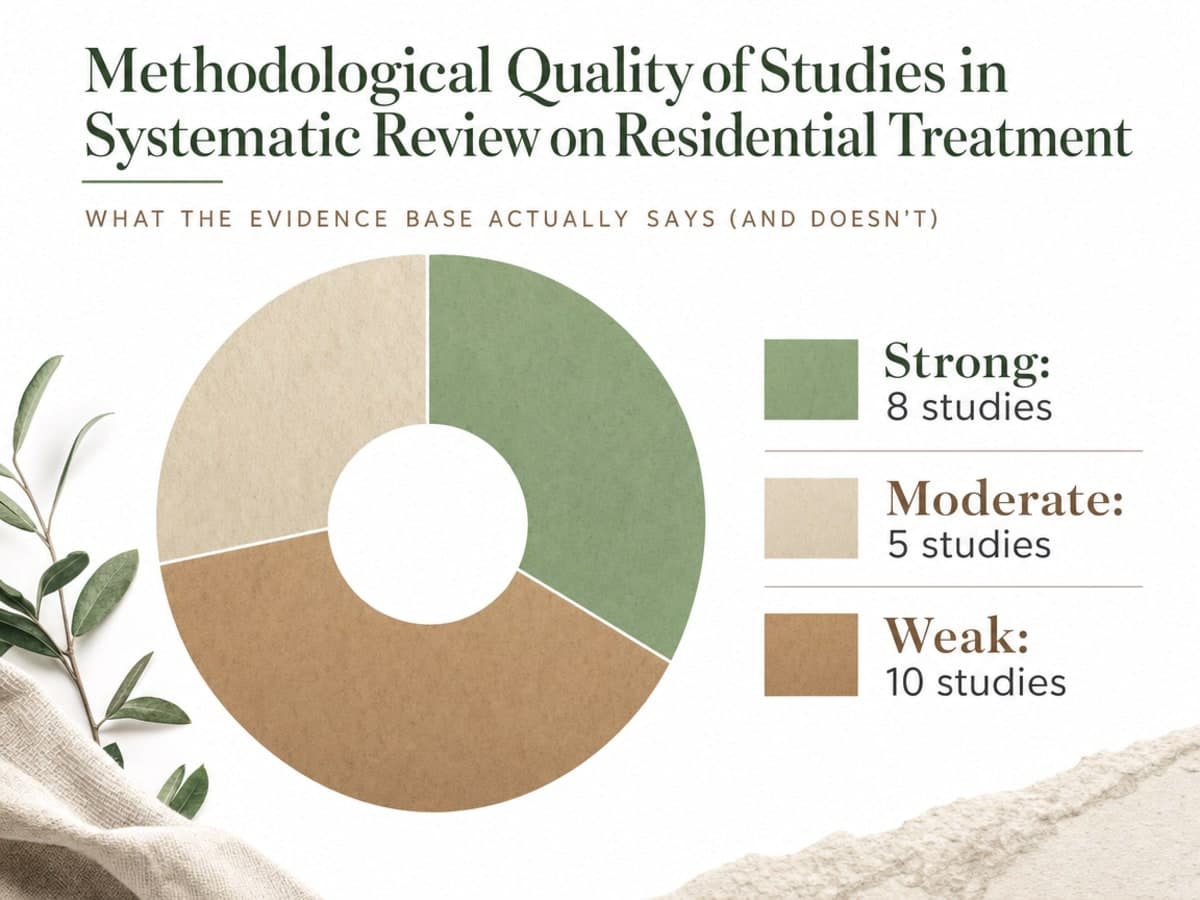 Chart showing Methodological Quality of Studies in Systematic Review on Residential Treatment