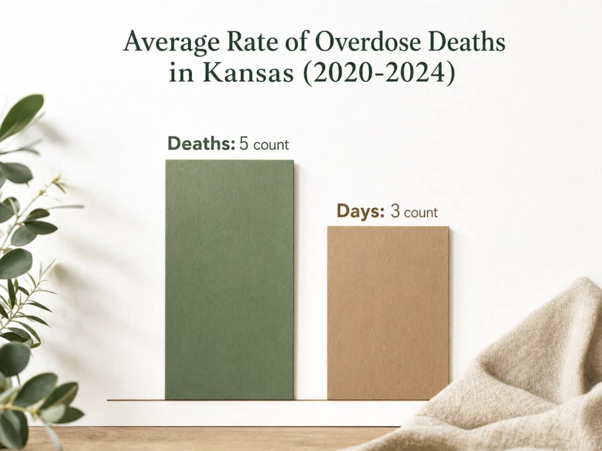 Chart showing Average Rate of Overdose Deaths in Kansas (2020-2024)