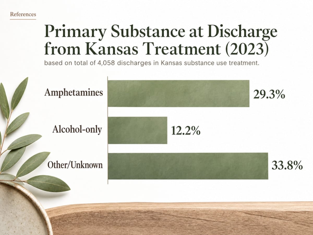 Chart showing Primary Substance at Discharge from Kansas Treatment (2023)